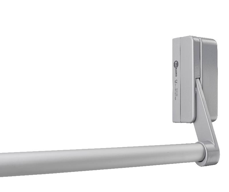 Serrure antipanique 1 point latéral réversible - laqué gris - porte max 1150 mm - norme CE NF EN1125_1