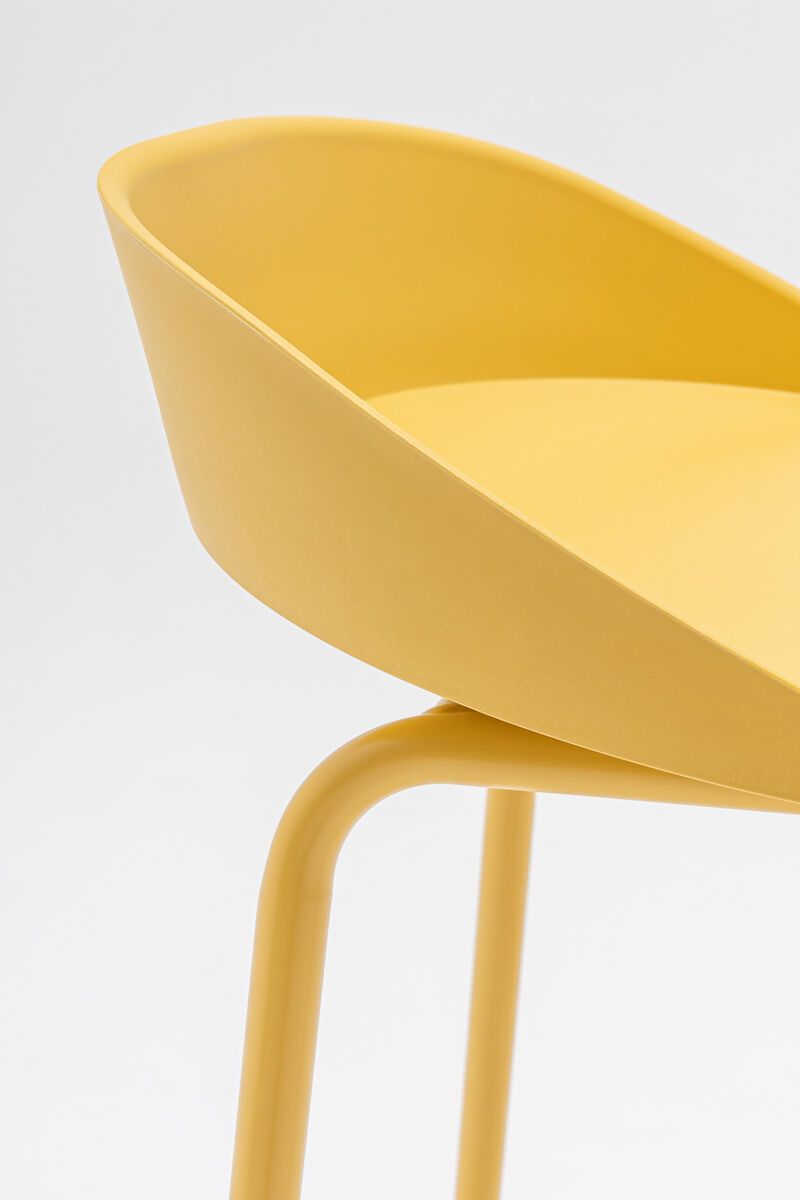 Tabouret adapté aux comptoirs de cuisine et de bar - TEAM - Disponible en deux hauteurs avec dossier bas intégré_1