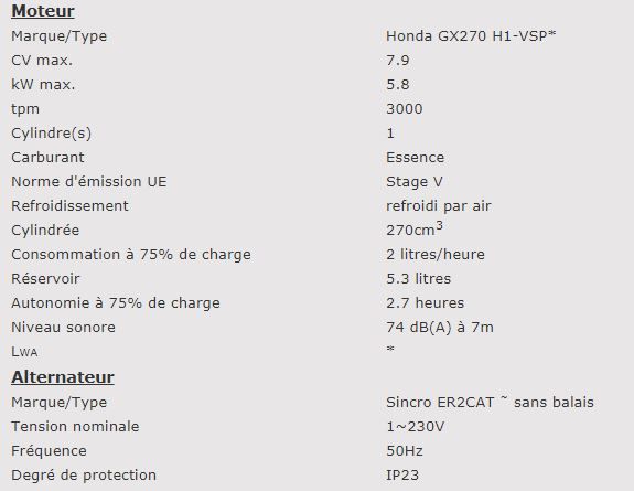 Ep4100-en1 - SA0950398 - Groupe électrogène Europower - 4 kVA max - 230V - 16A_1