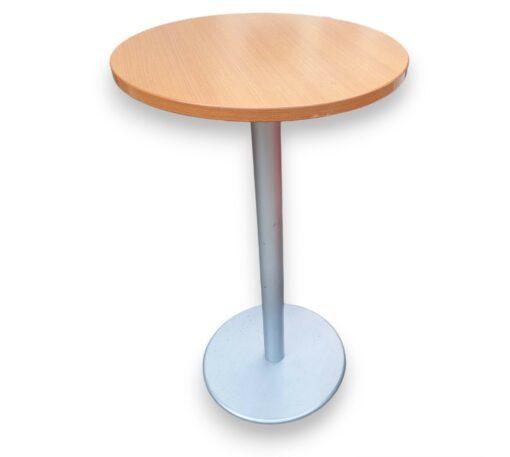 Mange-debout hêtre à plateau rond d'occasion - robuste et esthétique - idéal pour collectivités et entreprises_1