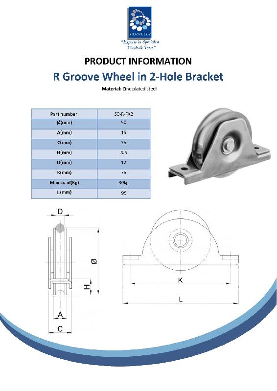 Roue à rainure ronde de 50 mm dans le support_1
