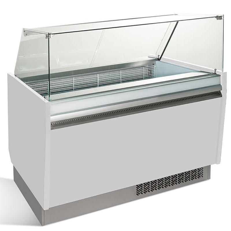 Vitrine de présentation glacier 10+10 bacs - ESTI Multicouleurs - Blanc_1