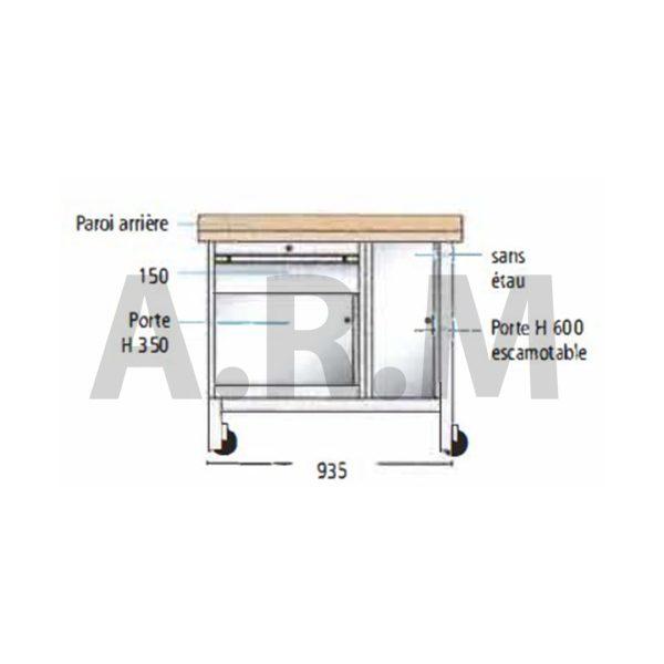 Établis mobile L 1000 mm x P 700 mm_1