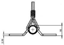 Charnière de remorque (axe débrayable) zinguée 73x61mm - Paire - Lot de 2_1
