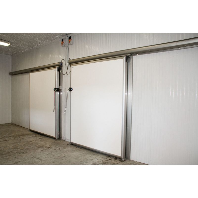 Comete droite - porte de chambre froide coulissante isotherme négative 900x2000 mm - Somafracl_1