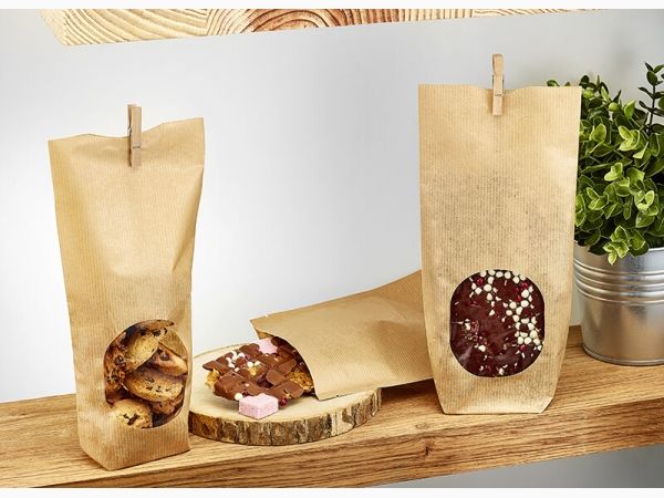 Emballage écologique - Deltasacs - dimensions 100 x 220 mm - sac fond carton recyclable - TTK3_1