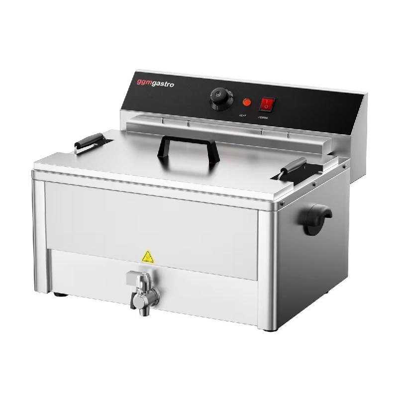Friteuse électrique spéciale poissons - 20 L - avec robinet de vidange | GGM_1