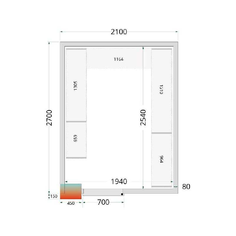 Kit de rayonnage pour Chambres Froides Tefcold CRPF2127_1