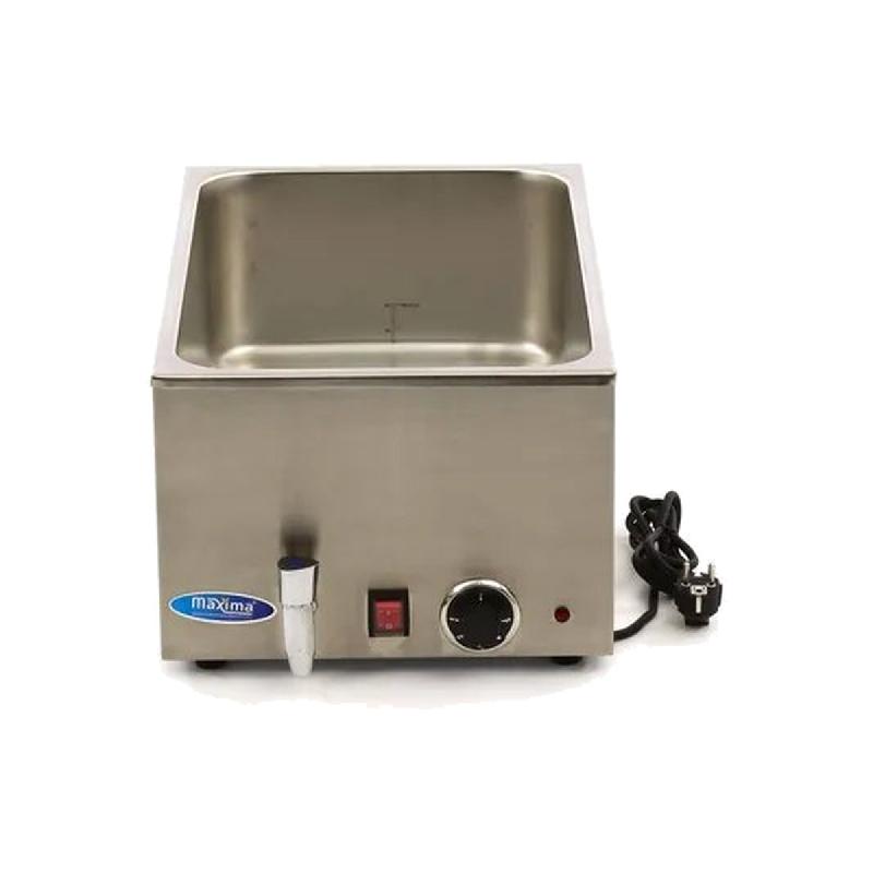 Bain-marie électrique professionnel - 1 x GN 1/1 - avec robinet de vidange | Maxima_1