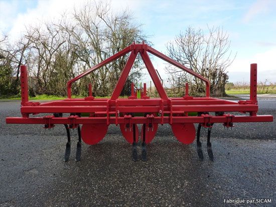 Butteuse bineuse pomme de terre à disques 2 3 rangs ou plus - sicam - attelage par chapes ou par pitons_1