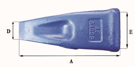 Dents de godet adaptables Feurst AF 3402 P - 11.8 Kg - Dimensions précises en mm_1