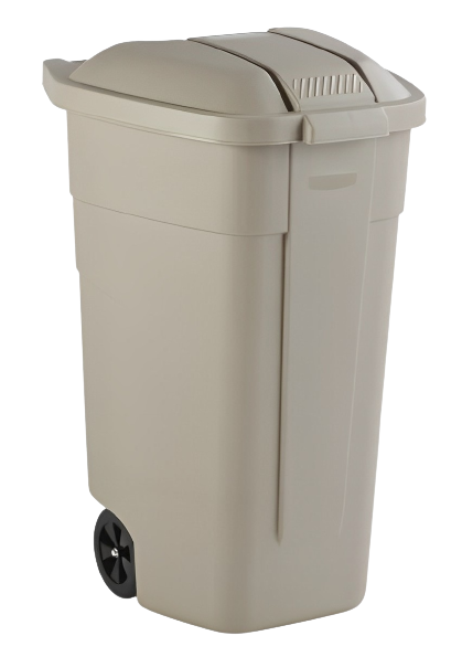 Conteneur sur roues 110L - Poignée ergonomique - 510 x 520 x H805 mm - Beige_1