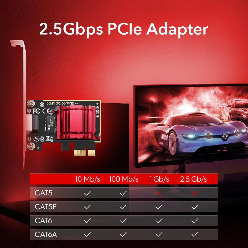 CUDY PE25 Adaptateur 2.5G PCI Express_1