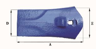 Dents de godet adaptables Feurst F 35 S - 3.6 kg - Dimensions précises_1