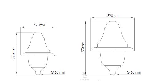Luminaire d'éclairage public Viarmes - HID - 100W - Aluminium - Étanche IP66_1