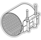 Manchon de réparation temporaire en inox 1 pièce - Longueur 150 mm - VIKING JOHNSON_1