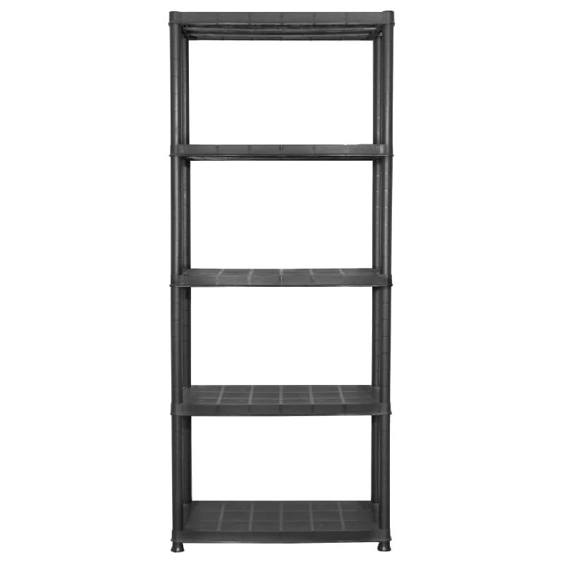 Vidaxl étagère de rangement à 5 niveaux noir 71x38x170 cm plastique 147684_1