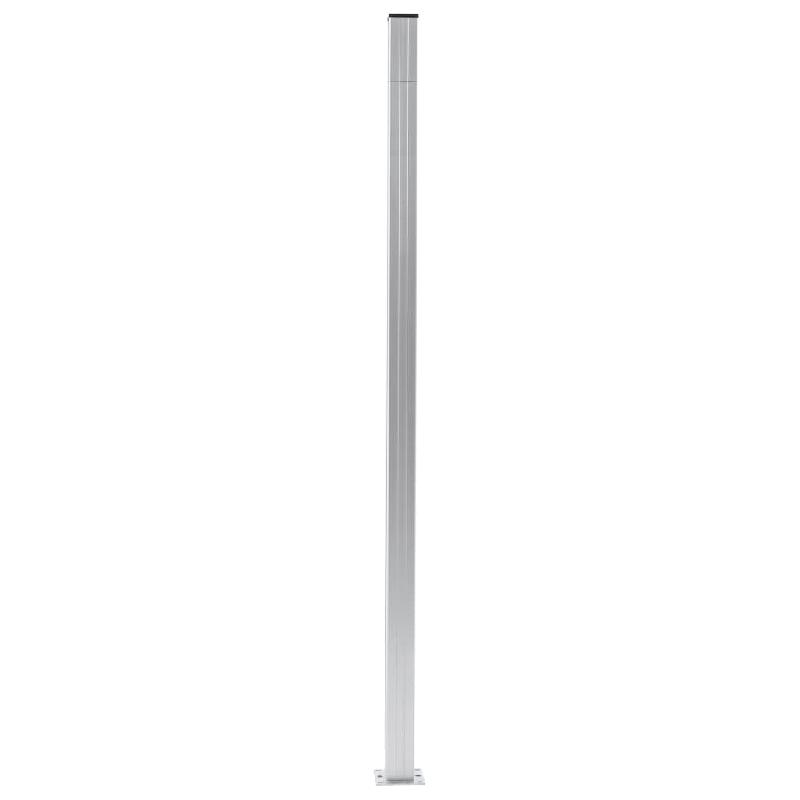 Vidaxl poteaux de clôture 2 pcs aluminium 185 cm 49076_1