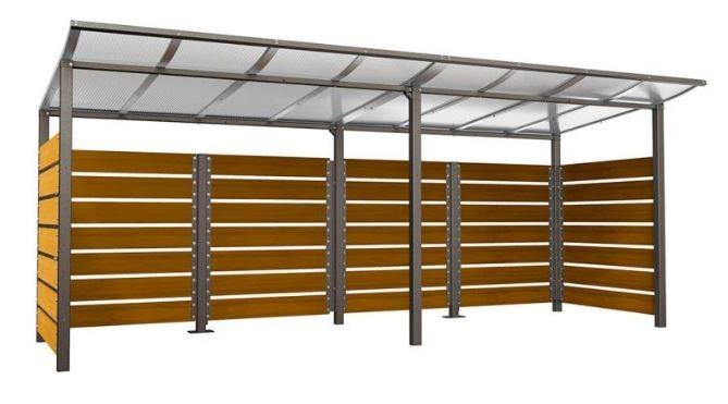 Abri bois Modulo - Largeur 2500 ou 5000 mm - Profondeur 2000, 3400 ou 4800 mm - Toiture en aluminium anodisé - Fabrication Française_1