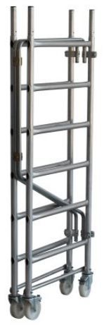 Échafaudage roulant aluminium pliant T-ONE 155 - Comabi SNC - Hauteur de travail max 7,70 m - Base pliante et montage rapide_1