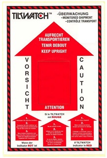 Indicateur de choc et de renversement - SHOCKWATCH 75G et 50G, TILTWATCH - Pour colis fragiles_1