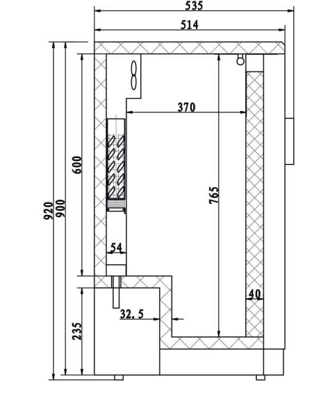 Arrière-bar 2 portes vitrées - C2B - 223L - Température +2°C à +10°C - Éclairage LED - Fermeture à clé_1