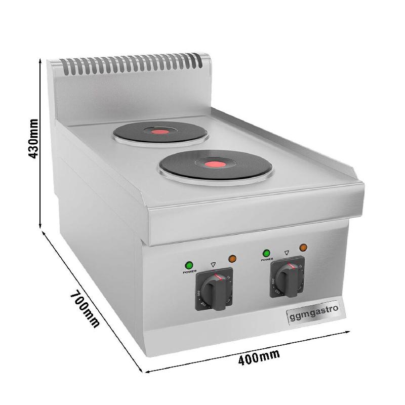 Cuisinière électrique - 4,6 kW - 2 Plaques Rondes  - Mario 700 | GGM -EHK400-E_1