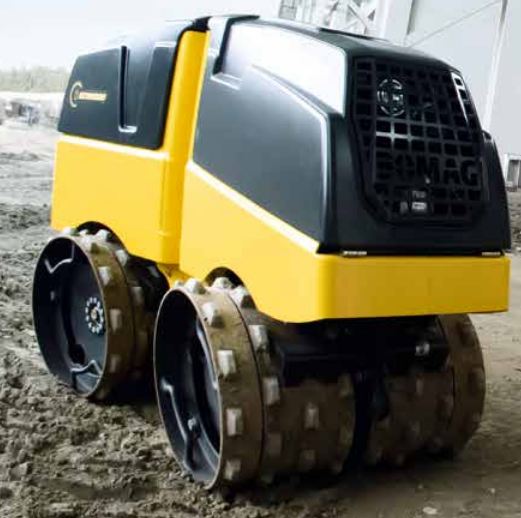 Rouleau compresseur de tranchées multifonctions - Bomag BMP 8500 avec télécommande et extensions de billes_0