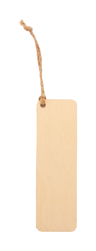 Marque-page en contreplaqué de bouleau sur mesure - impression quadri et dragonne en lin_1