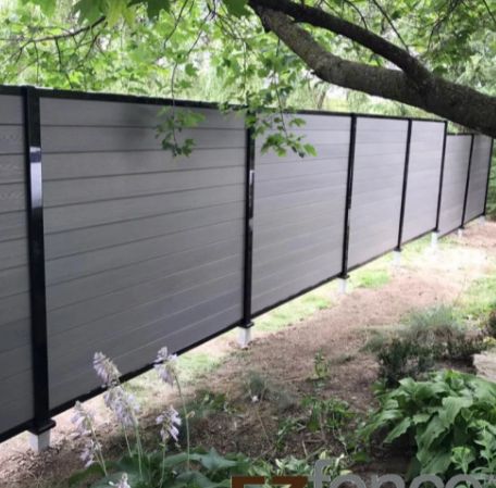 Clôture en composite - inter clôtures jermar - couleurs : natural dark_1