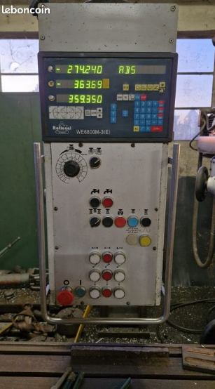 Fraiseuse Huron PU771 - 3 axes, variateur d'avances, table 2235x700 mm - Universelle - Occasion_1