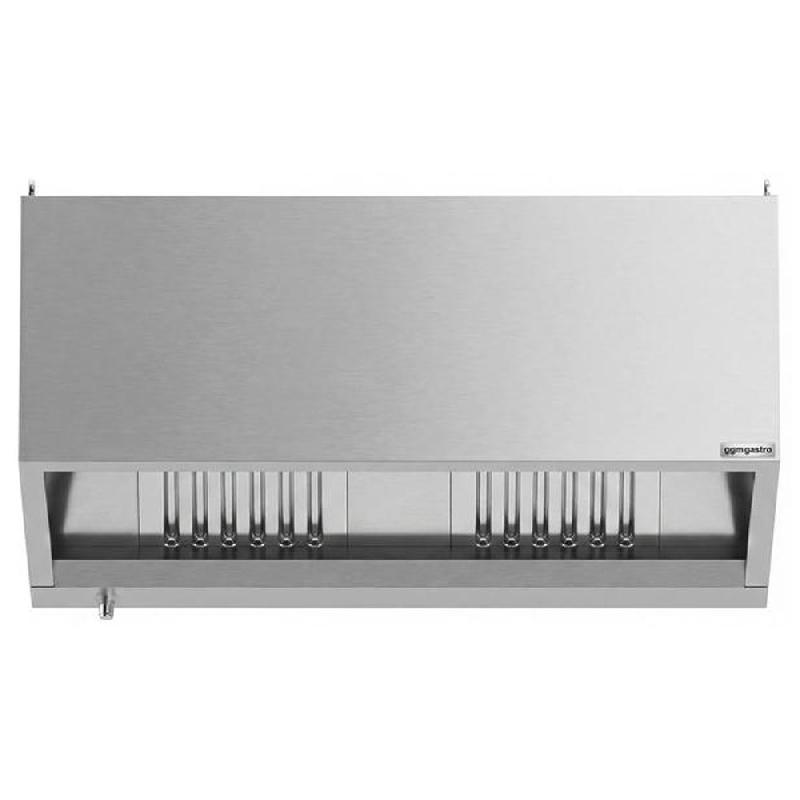 Hotte caisson inox statique 1m40 avec filtre et éclairage | Profondeur 900 mm_1