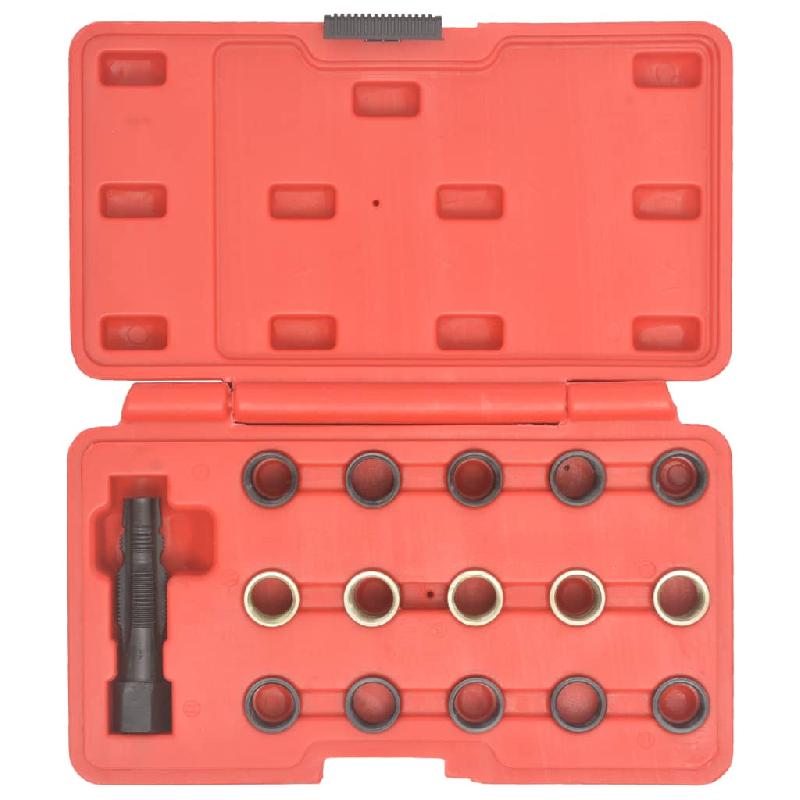 Vidaxl kit réparation filetage bougie de préchauffage 16 pcs m14x1,25 210508_1