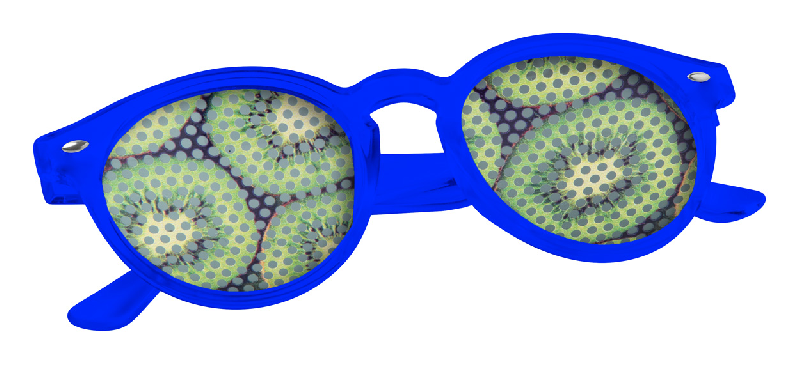 Lunettes de soleil en plastique - Protection UV400 - Couleur bleue - Poids 24g_1