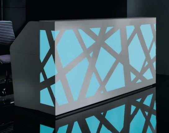 Banque d'accueil lumineuse Zig Zag version droite - MDD - 160_1