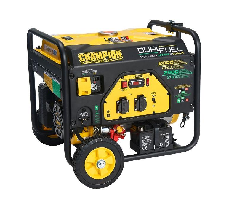 Groupe électrogène portable essence/propane - 2800 W - 196cc - Démarrage facile - Dimensions 5 x 50 x 52,5 cm_1