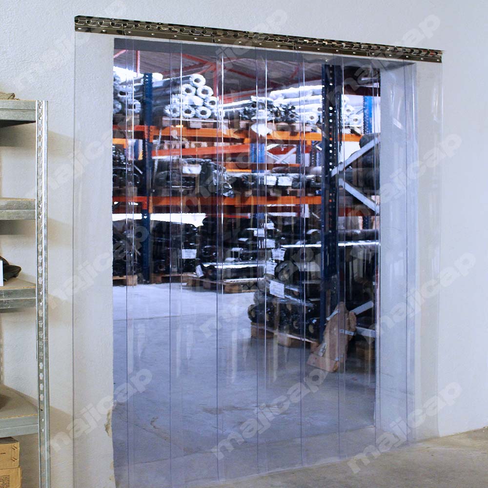 Rideau à lanières fixe en inox - Easyclip - PVC extrudé à bords arrondis - Dimensions et domaines d'utilisation_0