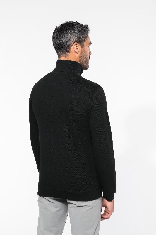 Trucker - Sweat-shirt piqué col zippé homme - Réf: K206 - Kariban_1