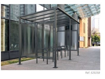 Abri cycle Milan - Jesignale - Structure en acier et toiture en polycarbonate traité anti-UV_1