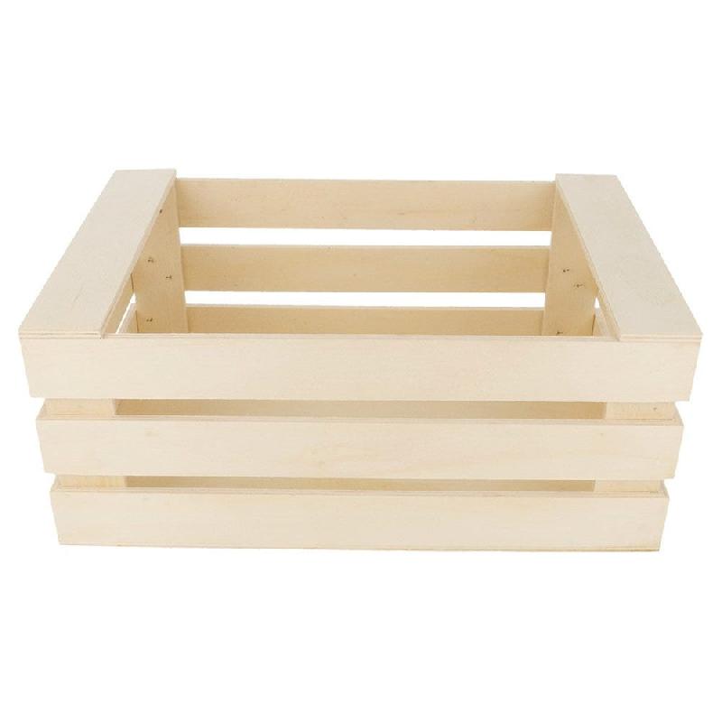 Cagette de présentation à poignées en bois 25x17x10cm - par 20_1