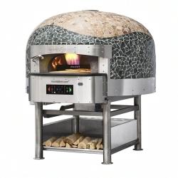 Fours à pizza professionnel à gaz et bois - sole chauffée à gaz - MORELLO FORNI FGRI100 - CUPOLE MOSAIQUE_1