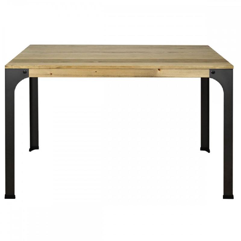 Sccvb591157518ev - Bureau droit style industriel en bois de pin massif et métal laqué - Design vintage et robuste_1