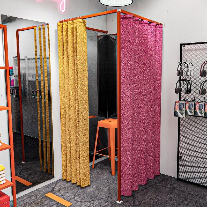 Structure cabine L90xP90xH200cm - orange_1