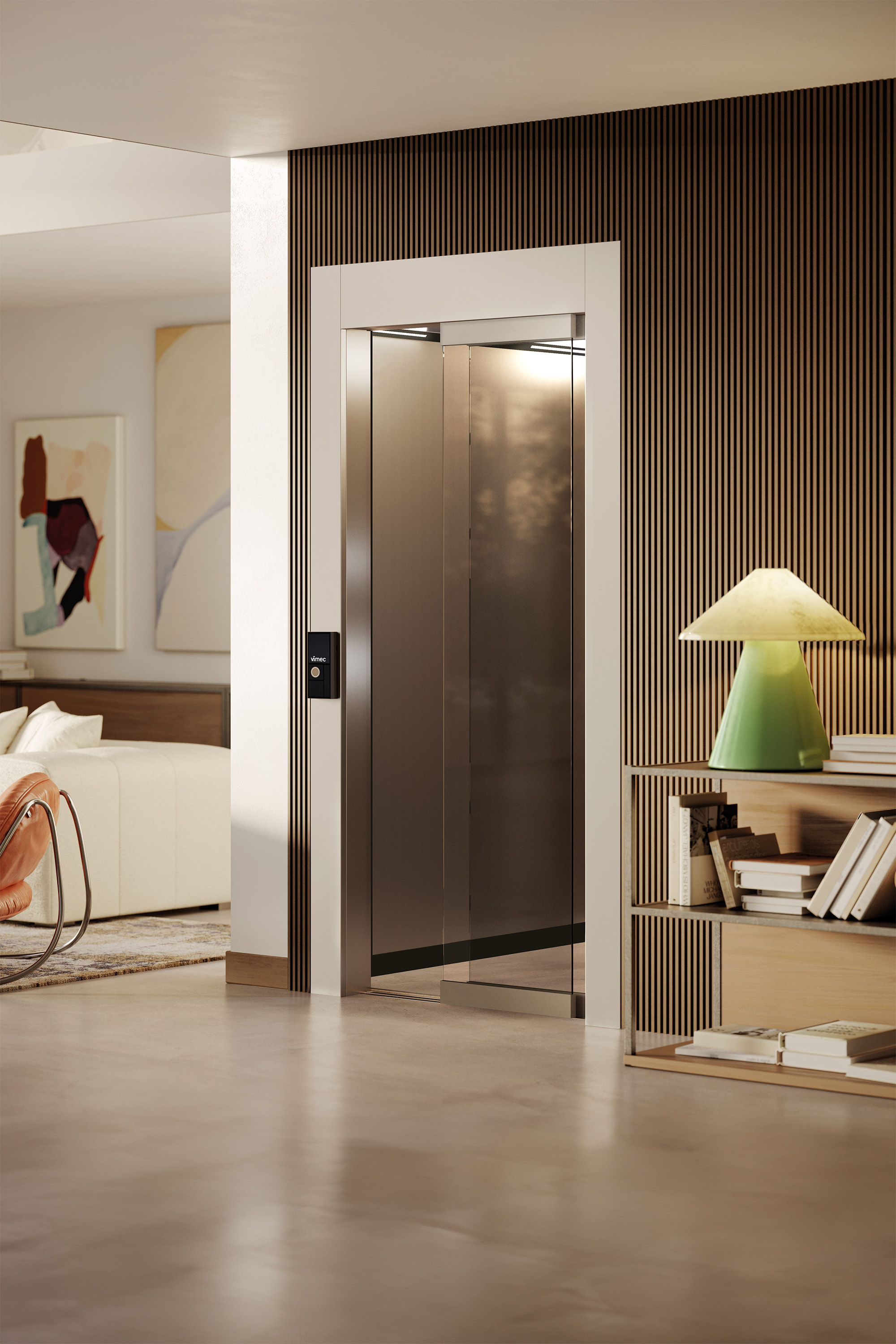 Ascenseur  de maison confortable, silencieux, modulaire, interchangeable et connecté  - AR:IA_1