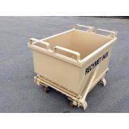 Cap - Benne à fond ouvrant avec sécurité dans cages à talon - Goubard SARL - Capacité de 515 à 2075 L_1