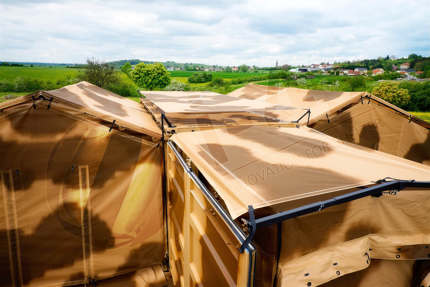 Conteneur militaire déployable métallo-textile CMT20 - postes de commandement, camps, bases vie et hôpitaux de campagne_2