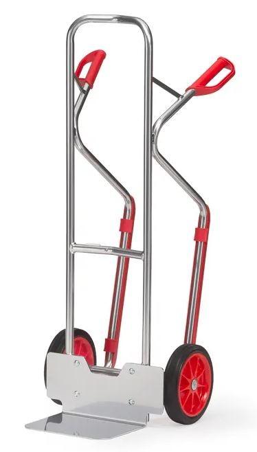 Diable Charges Hautes - 200 kg - Structure acier - Roues gonflable/caoutchouc/increvable - Hauteur 1300 mm_1