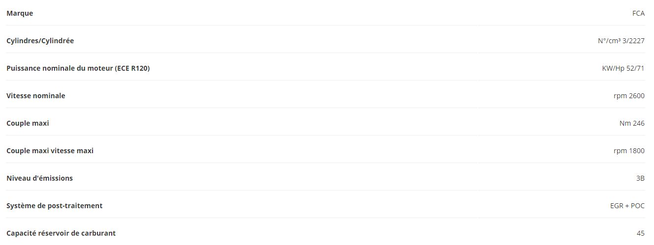 E80 - Tracteur agricole Goldoni - 4 roues motrices - 4 cylindres jusqu'à 100 CV - Poids 2325 kg_1