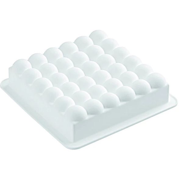 Moule en silicone 3D forme carrée à effet bullé bubble - Résistance thermique -60 à +230°C - SILIKOMARK_1