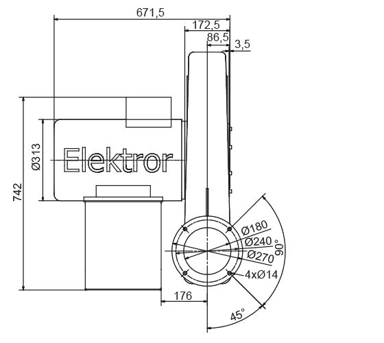 Ventilateur radial moyenne pression RD 84 ATEX - Elektror - jusqu'à 90 m³/min et 6.800 Pa - zones 1, 2 et 22_1